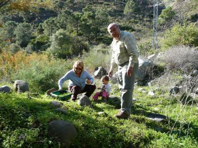 En el campo.